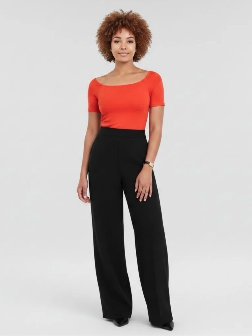 Spanx Perfect Pant Wide Leg Ponte Trousers 3X Black Pull On Faux Pocket NWT $158